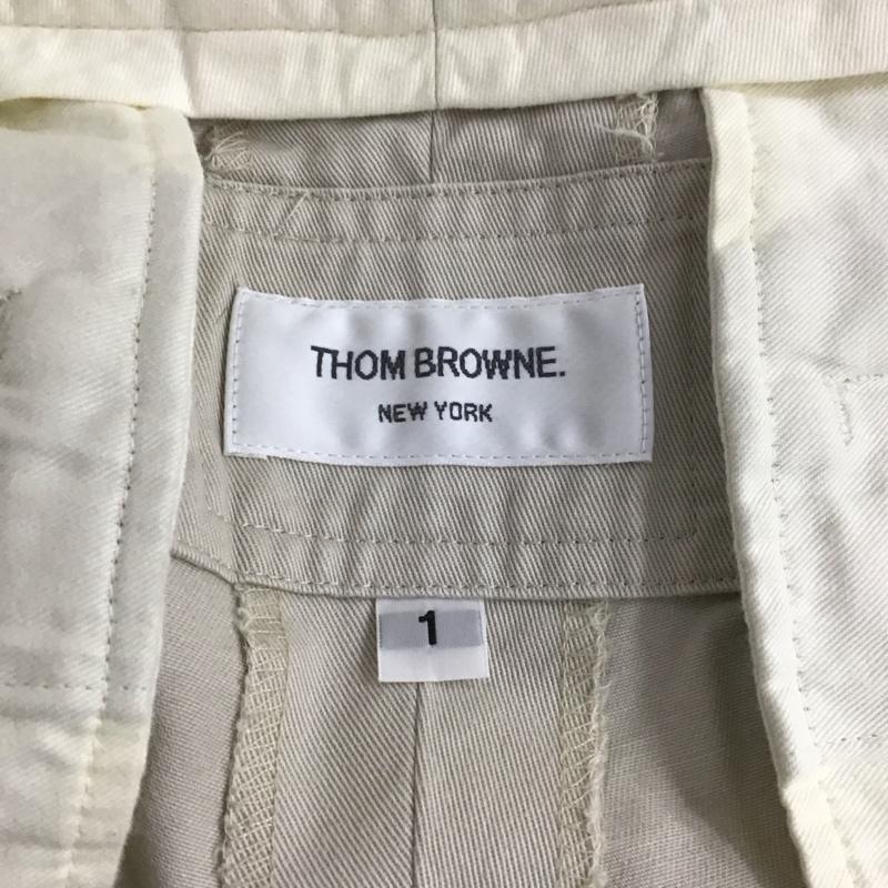 トムブラウン THOM BROWNE パンツ チノパン チノパン ワイドパンツ カジュアルパンツ 1 無地 ベージュ / ベージュ /  メンズ USED 古着 中古 10128652