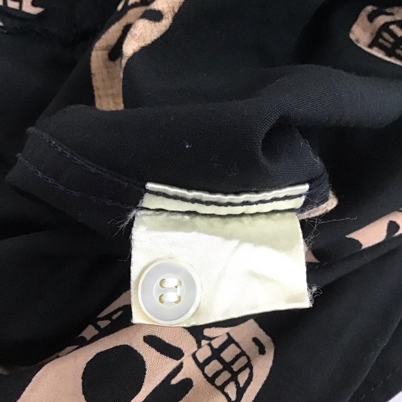 ヒステリックグラマー HYSTERIC GLAMOUR シャツ、ブラウス 長袖 長袖シャツ カラーシャツ ポケットシャツ 長袖カットソー プリントシャツ ロゴ、文字 黒 / ブラック /  メンズ USED 古着 中古 10112145