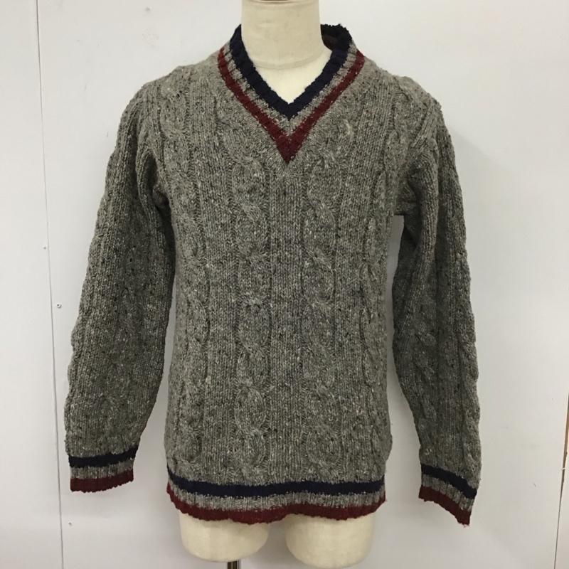 ハウリンバイモリソン HOWLIN by Morrison ニット、セーター 長袖 長袖 S 総柄 灰 / グレー / メンズ USED 古着 中古 10112541