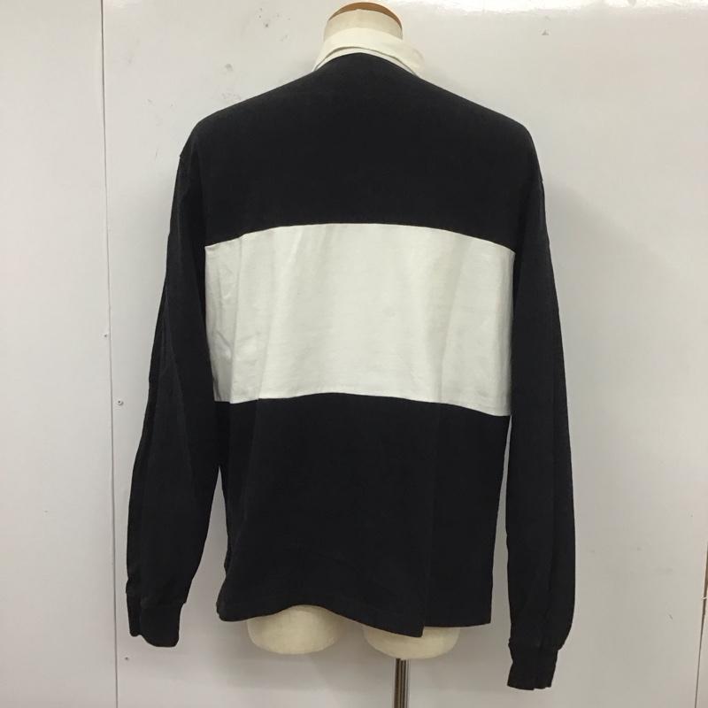 ディセンダント DESCENDANT カットソー 長袖 長袖カットソー ポロシャツ プリントカットソー 2 ロゴ、文字 白 / ホワイト / X 黒 / ブラック /  メンズ USED 古着 中古 10112703