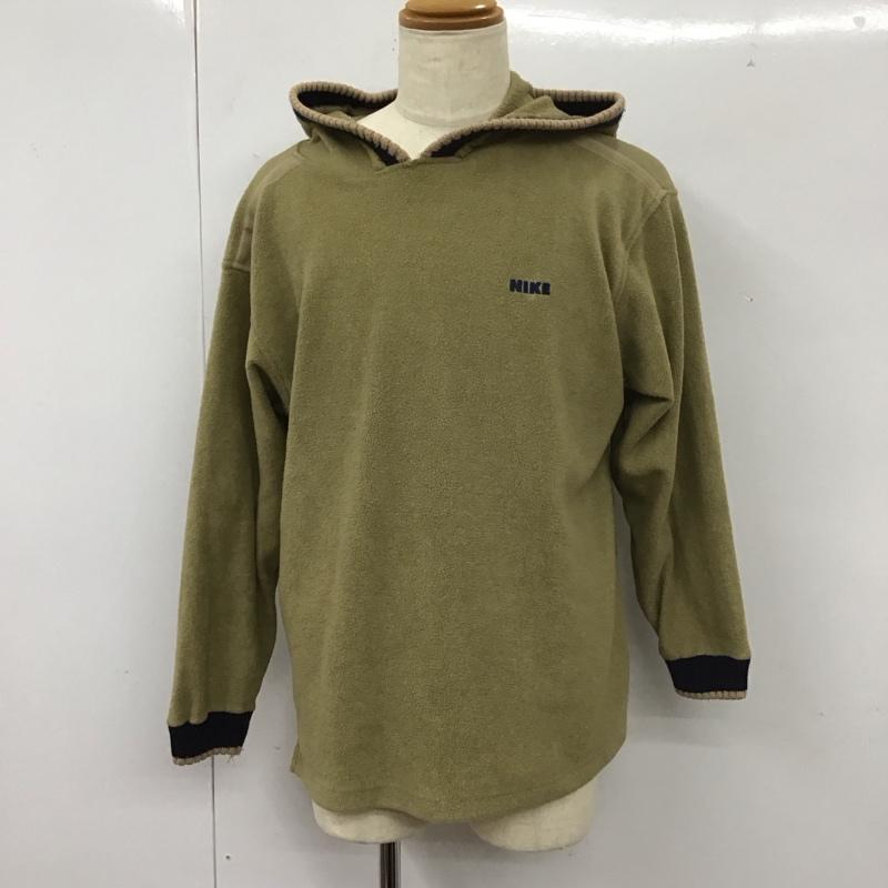 ナイキ NIKE パーカー 長袖 長袖パーカー フード付きパーカー プリントスウェット トレーナー 古着 L ロゴ、文字 ベージュ / ベージュ / メンズ USED 古着 中古 10112163