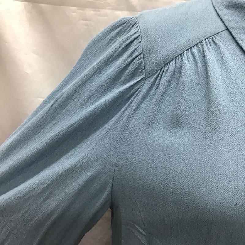 ザラ ZARA シャツ、ブラウス 長袖 長袖シャツ カラーシャツ カジュアルシャツ M 無地 水色 / ライトブルー / レディース USED 古着 中古 10116737
