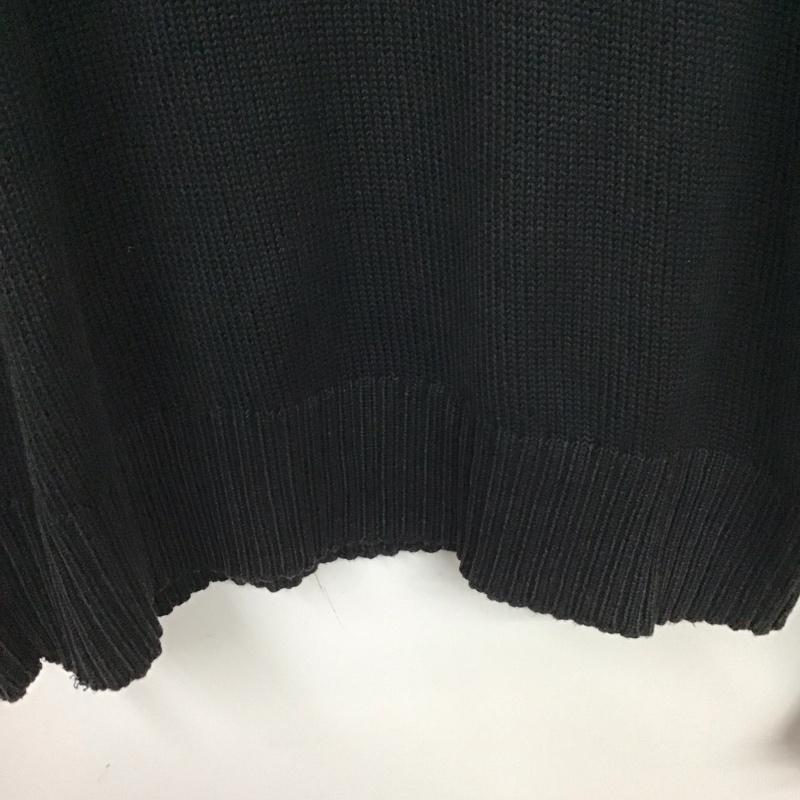 ポロバイラルフローレン Polo by RALPH LAUREN ニット、セーター 長袖 長袖ニットカットソー クルーネック セーター 90s M ロゴ、文字 黒 / ブラック / メンズ USED 古着 中古 10132630