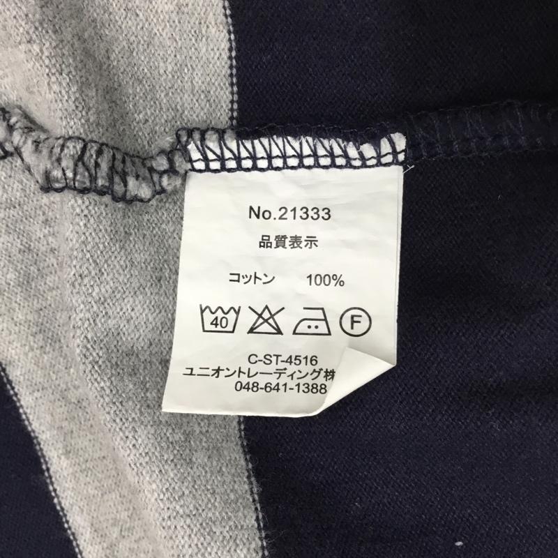 ナッカード KNACKERED Tシャツ 半袖 半袖カットソー プリントTシャツ クルーネックカットソー ボーダーカットソー XL ボーダー柄 灰 / グレー / X 紺 / ネイビー /  メンズ USED 古着 中古 10108529