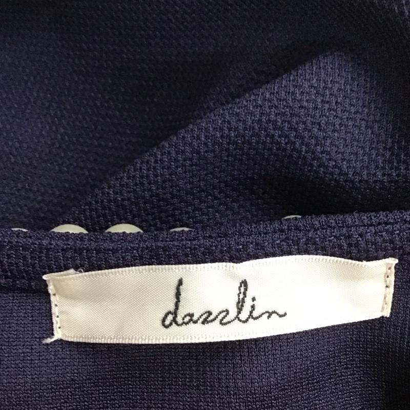 ダズリン dazzlin カットソー 半袖 021430600101 パークネック M 無地 紺 / ネイビー / レディース USED 古着 中古 10131330