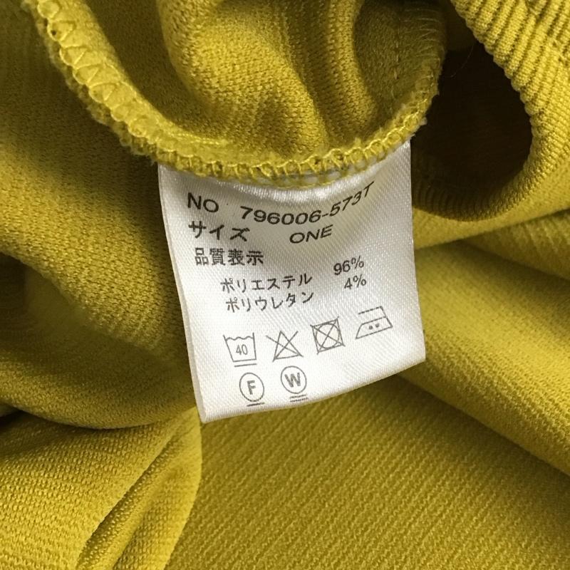 オズモーシス OSMOSIS カットソー 長袖 796006-573T 切替バックロングプルオーバー 無地 黄緑 / イエローグリーン / レディース USED 古着 中古 10140659