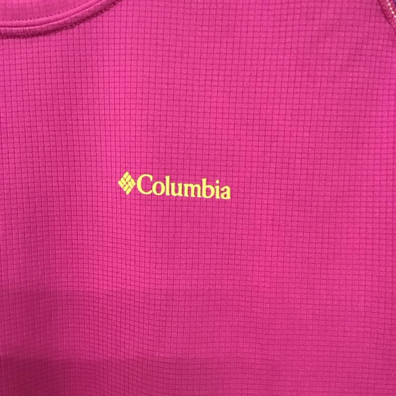 コロンビア Columbia Tシャツ 半袖 114 PL2178 スポーツウェア L ロゴ、文字 マゼンタ / マゼンタ / レディース USED 古着 中古 10131105