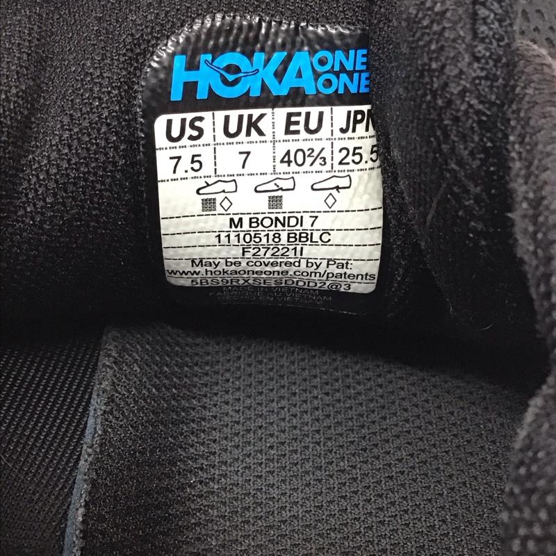 ホカオネオネ HOKA ONEONE スニーカー スニーカー 1110518 BBLC 25.5cm 25.5cm ロゴ、文字 黒 / ブラック / メンズ USED 古着 中古 10116066