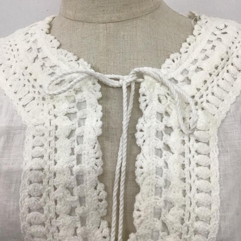 ザラ ZARA カットソー 長袖 4222 040 251 リネンブラウス プルオーバー S 刺繍 白 / ホワイト / レディース USED 古着 中古 10123085