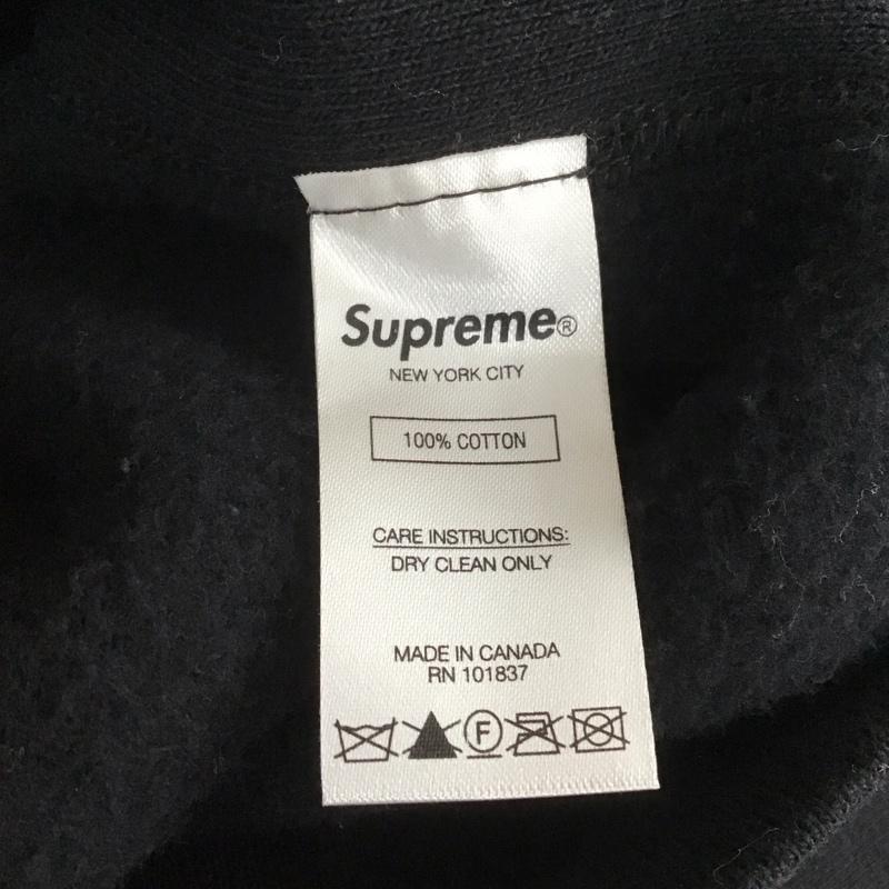 シュプリーム Supreme パーカー 長袖 18A/W レザーロゴスウェットパーカー 長袖パーカー トレーナー XL ロゴ、文字 黒 / ブラック / メンズ USED 古着 中古 10107392