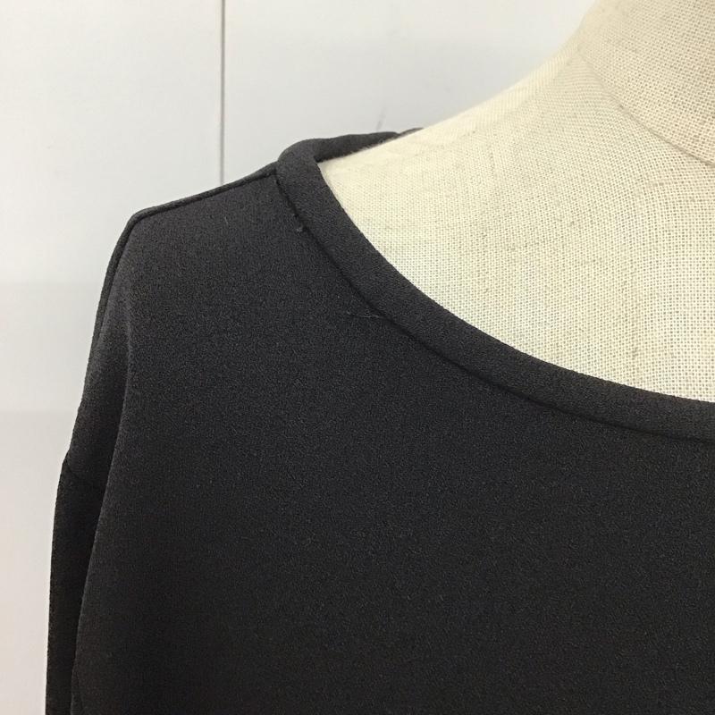 ザラウーマン ZARA WOMAN カットソー 長袖 8171 709 800 フレアスリーブ XS 無地 黒 / ブラック /  レディース USED 古着 中古 10113474