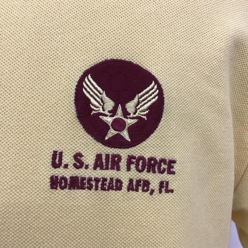 バズリクソンズ Buzz Rickson s ポロシャツ 半袖 半袖ポロシャツ カラーシャツ 半袖カットソー L ロゴ、文字 黄 / イエロー /  メンズ USED 古着 中古 10113105