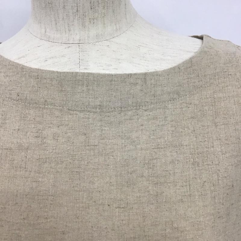 イチ ichi ワンピース ロングスカート 191030A G191030 長袖 コットンリネン 綿麻 タグ付き FREE 無地 ベージュ / ベージュ /  レディース USED 古着 中古 10133413