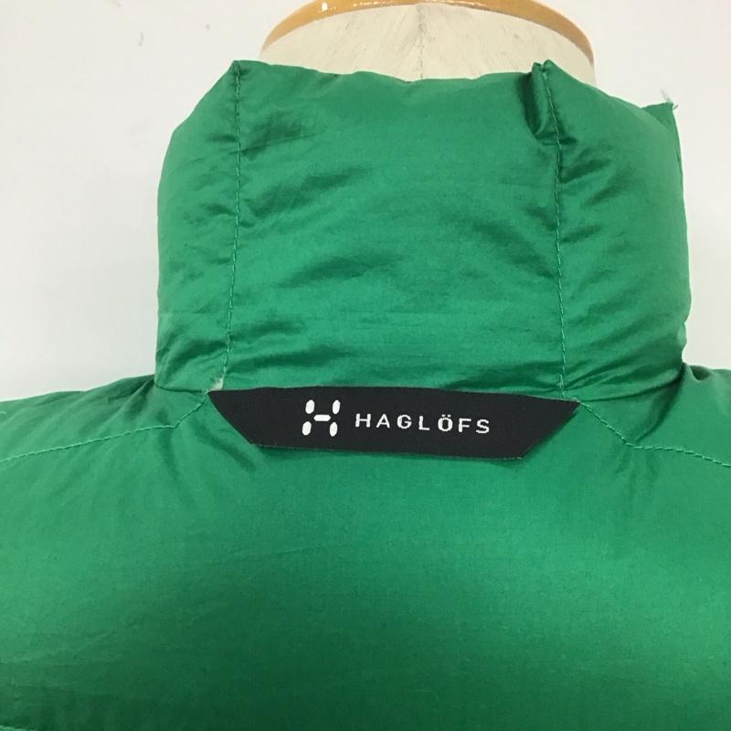 ホグロフス HAGLOFS ベスト ベスト ダウンベスト ノースリーブカットソー ジップアップジャケット S ロゴ、文字 緑 / グリーン / メンズ USED 古着 中古 10106811