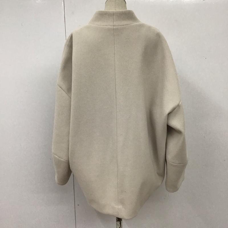 シップス SHIPS ジャケット、上着 ジャケット、ブレザー 314-05-0561 コクーンジップコート Vネック 無地 アイボリー / アイボリー / レディース USED 古着 中古 10113659
