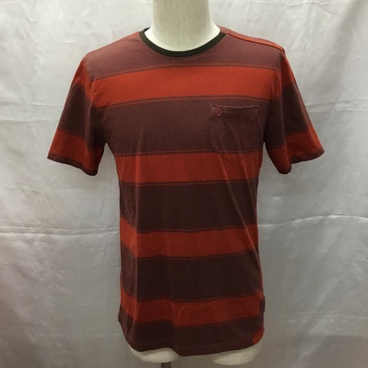 ボルコム VOLCOM Tシャツ 半袖 半袖カットソー プリントTシャツ クルーネックカットソー S ボーダー柄 マルチカラー / マルチカラー /  メンズ USED 古着 中古 10108980