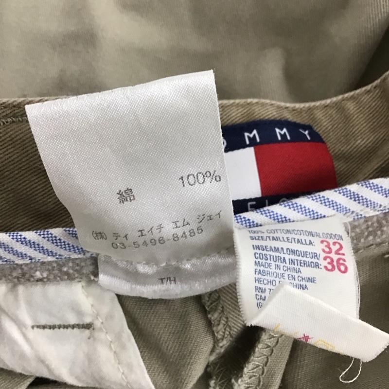 トミーヒルフィガー TOMMY HILFIGER パンツ チノパン チノパン ワイドパンツ カジュアルパンツ 32インチ ロゴ、文字 ベージュ / ベージュ / メンズ USED 古着 中古 10140976
