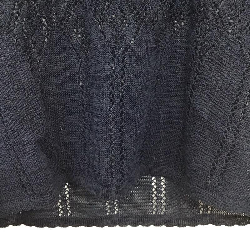クリスチャンディオール Christian Dior カットソー 半袖 L 無地 紺 / ネイビー / レディース USED 古着 中古 10131120