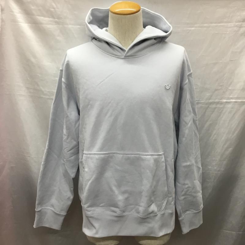 アディダス adidas パーカー 長袖 gn3383 パーカー 長袖スウェット スポーツウェア ロゴ、文字 水色 / ライトブルー / メンズ USED 古着 中古 10121698