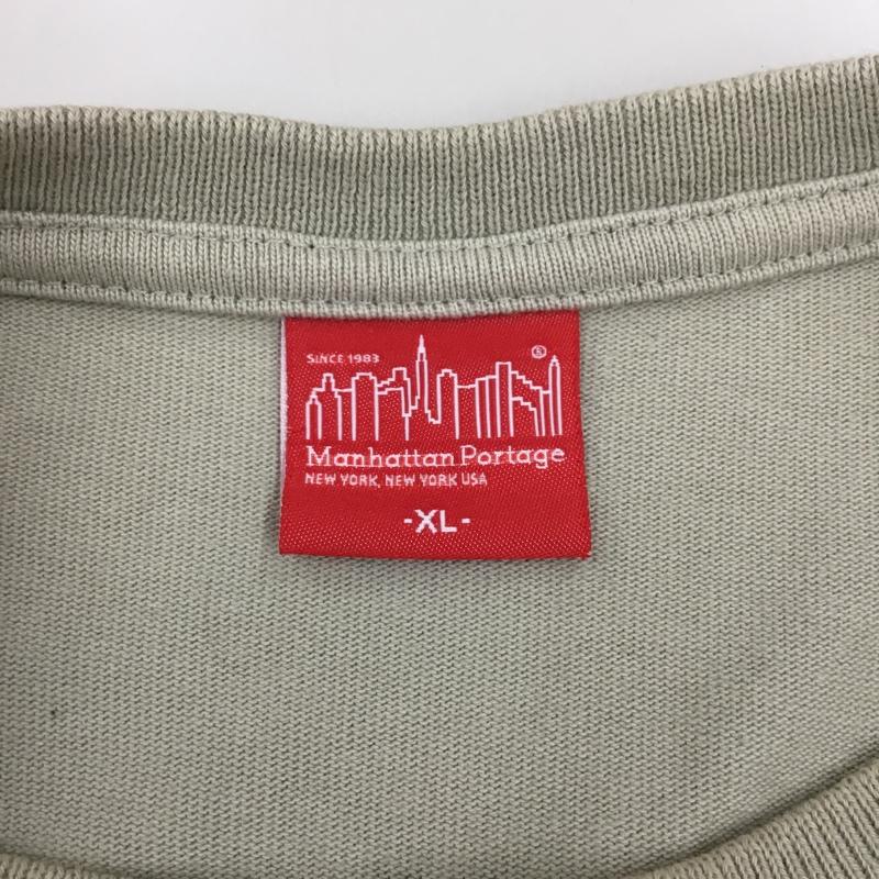 マンハッタンポーテージ Manhattan Portage カットソー 長袖 21FWMP-IN19-JF バックプリントロングスリーブTシャツ XL ロゴ、文字 ベージュ / ベージュ /  メンズ USED 古着 中古 10111342
