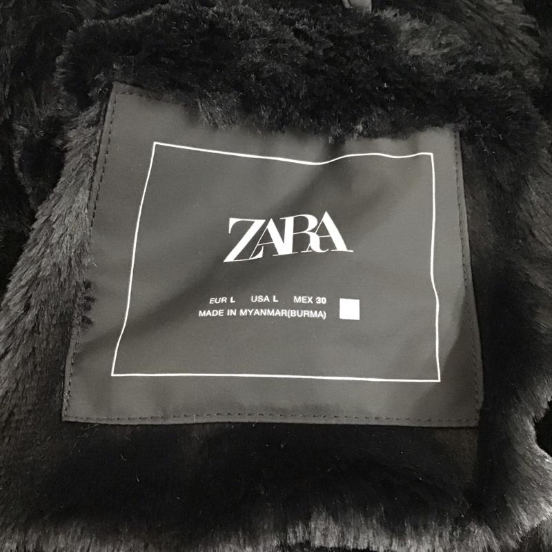 ザラ ZARA ジャケット、上着 ジャンパー、ブルゾン ジップアップジャケット アウター ダウンジャケット ショート丈 L 無地 黒 / ブラック / レディース USED 古着 中古 10118524