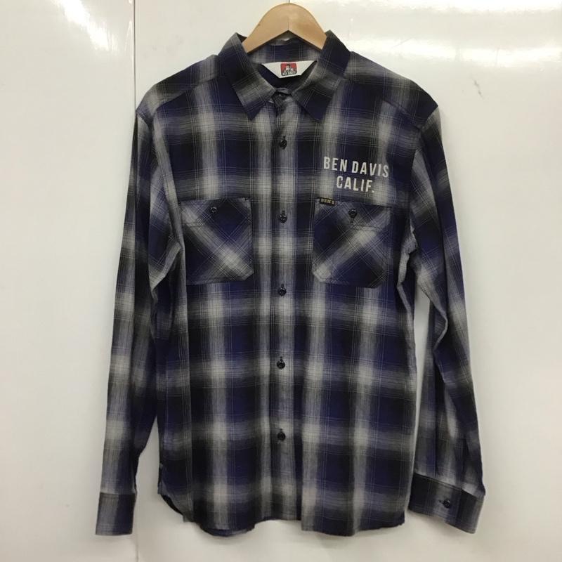 ベンデイビス BEN DAVIS シャツ、ブラウス 長袖 長袖シャツ チェックシャツ カラーシャツ L チェック マルチカラー / マルチカラー / メンズ USED 古着 中古 10138719