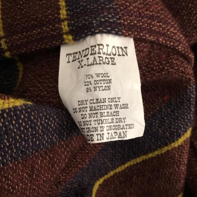 テンダーロイン TENDERLOIN シャツ、ブラウス 長袖 長袖シャツ カラーシャツ チェックシャツ カジュアルシャツ XL プリント マルチカラー / マルチカラー / メンズ USED 古着 中古 10115943