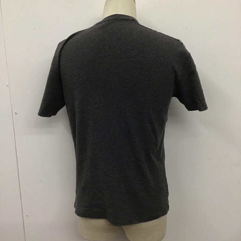バーバリーブラックレーベル BURBERRY BLACK LABEL Tシャツ 半袖 半袖カットソー 刺繍Tシャツ クルーネックカットソー 3 ロゴ、文字 灰 / グレー / メンズ USED 古着 中古 10107691