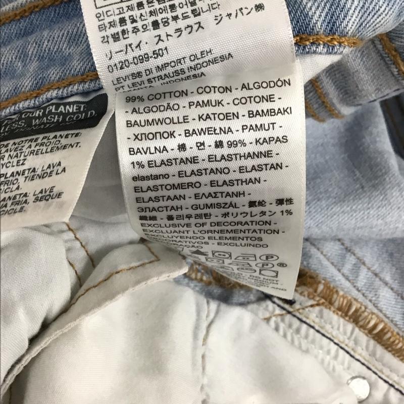 リーバイス Levi s パンツ デニム、ジーンズ 36200-0071 501 CROP DIBS W TAPE W26 L28 26インチ ロゴ、文字 水色 / ライトブルー / レディース USED 古着 中古 10114580