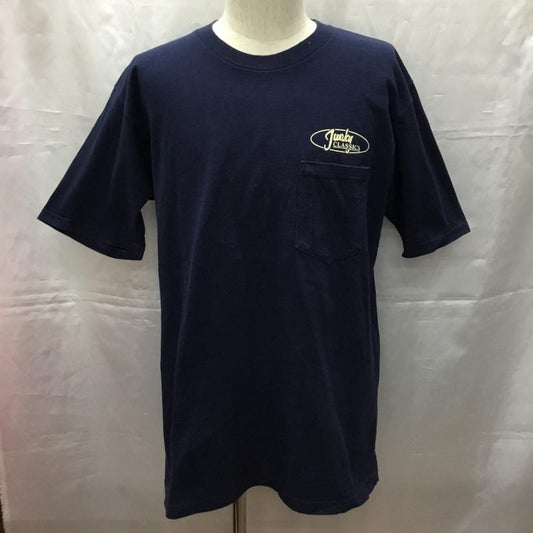 古着 USED Tシャツ 半袖 半袖カットソー プリントTシャツ クルーネックカットソー 古着 L ロゴ、文字 紺 / ネイビー /  メンズ USED 古着 中古 10108537