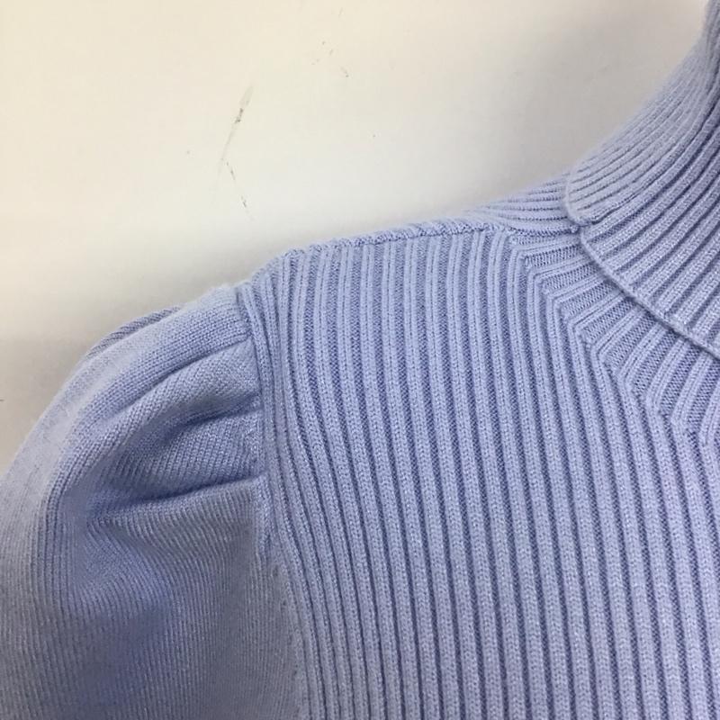 ザラ ZARA ニット、セーター 長袖 長袖ニットカットソー ニット セーター タートルネックニット L 無地 青 / ブルー / レディース USED 古着 中古 10118597