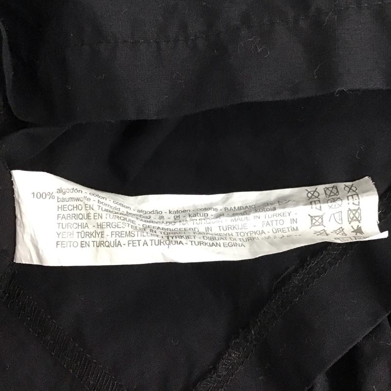 ザラ ZARA シャツ、ブラウス 七分袖 カジュアルシャツ ノーカラーシャツ 七分丈 フレアシャツ M 無地 黒 / ブラック / レディース USED 古着 中古 10109947