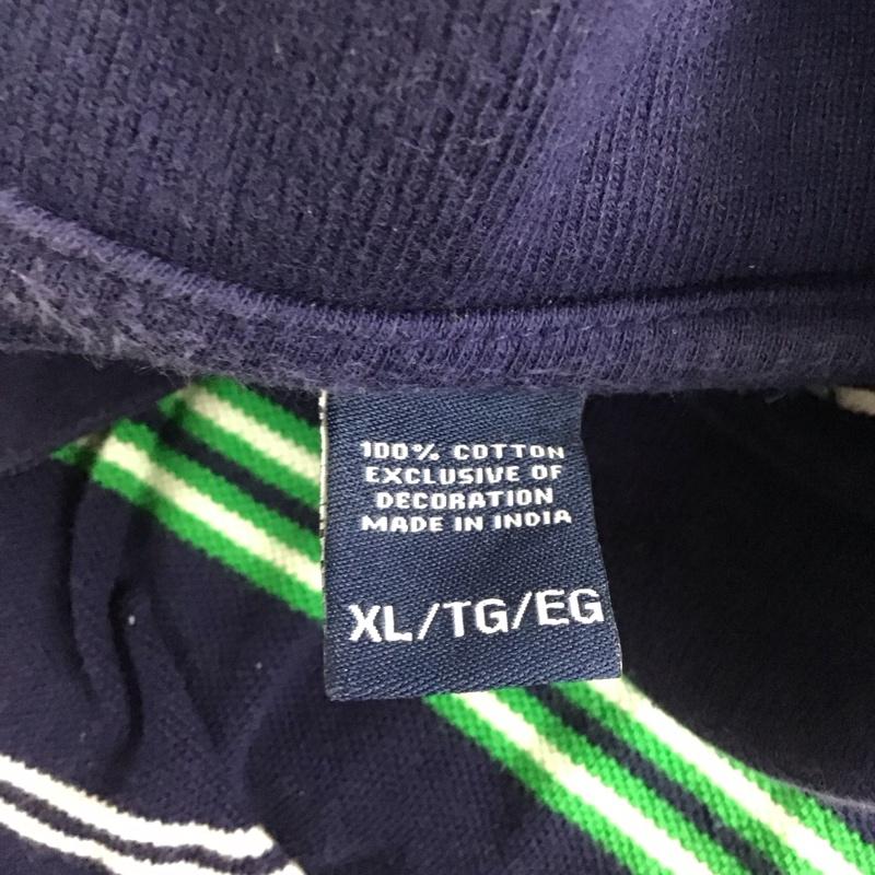 チャップス CHAPS ポロシャツ 半袖 半袖ポロシャツ カラーシャツ 半袖カットソー XL ボーダー柄 マルチカラー / マルチカラー / メンズ USED 古着 中古 10124643