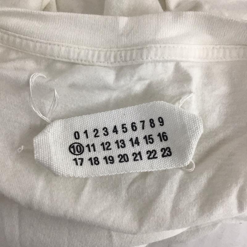 メゾンマルタンマルジェラ MAISONMARTINMARGIELA Tシャツ 半袖 半袖カットソー プリントTシャツ クルーネックカットソー 46 プリント 白 / ホワイト /  メンズ USED 古着 中古 10110946