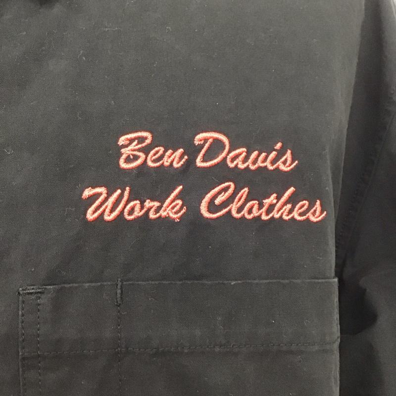 ベンデイビス BEN DAVIS シャツ、ブラウス 長袖 長袖シャツ カラーシャツ ポケットシャツ 長袖カットソー M ロゴ、文字 黒 / ブラック /  メンズ USED 古着 中古 10110729
