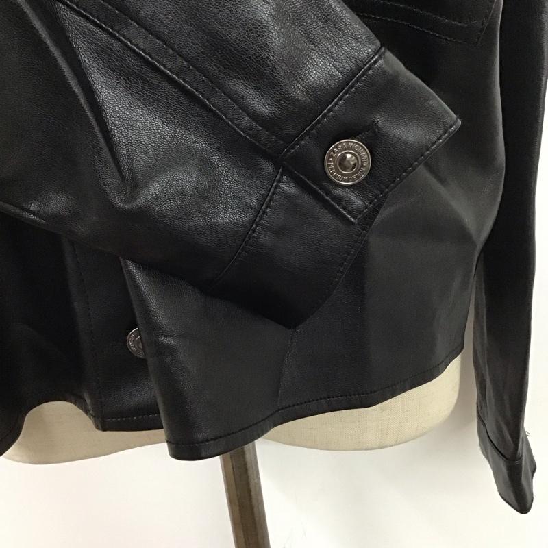 ザラ ZARA ジャケット、上着 ジャケット、ブレザー 2969 275 800 フェイクレザー M 無地 黒 / ブラック / レディース USED 古着 中古 10112630