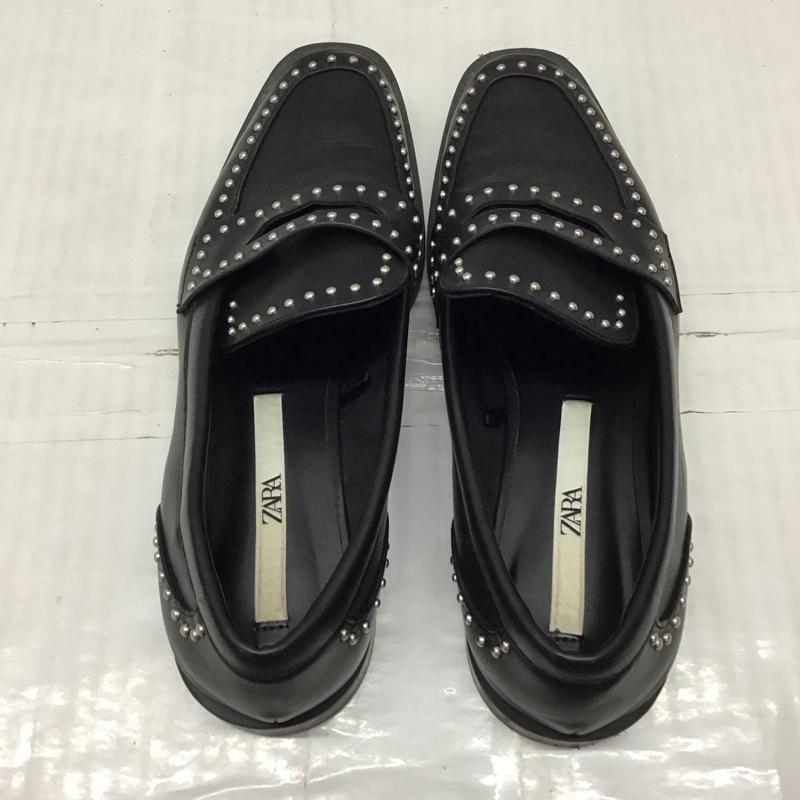 ザラ ZARA ローファー ローファー 3501 710 040 スタッズ EU36 無地 黒 / ブラック / レディース USED 古着 中古 10121625