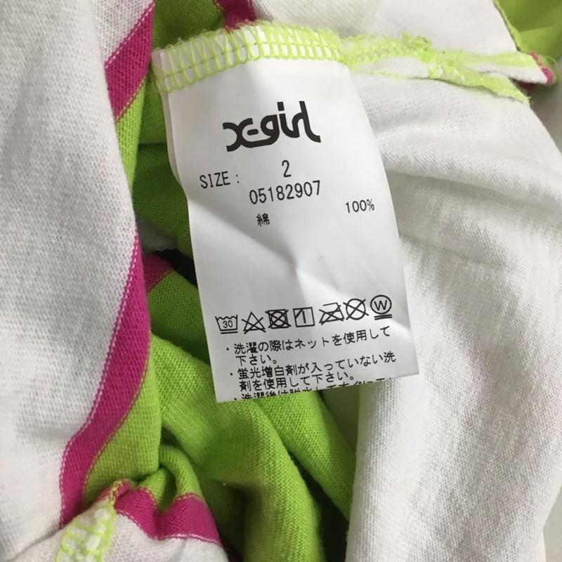 エックスガール X-girl ワンピース ミニスカート 2 ボーダー柄 マルチカラー / マルチカラー / レディース USED 古着 中古 10140417