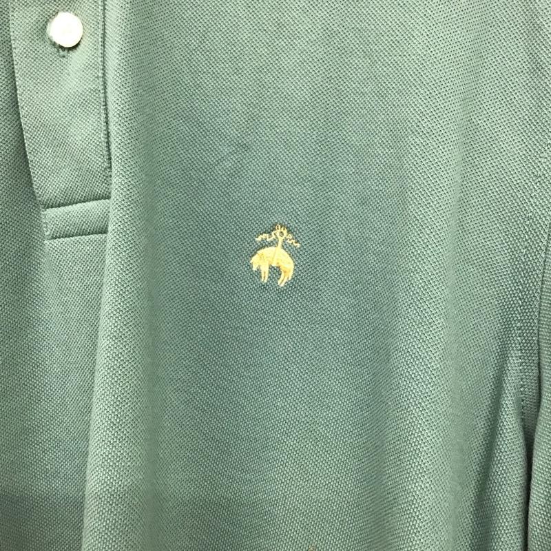 ブルックスブラザーズ BROOKS BROTHERS ポロシャツ 長袖 SLIM FIT L ワンポイント 緑 / グリーン / メンズ USED 古着 中古 10139472