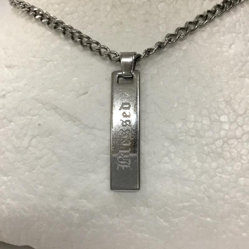 ポリス POLICE アクセサリー ネックレス、ペンダント Blessed プレート ロゴ、文字 銀 / シルバー / メンズ USED 古着 中古 10120919