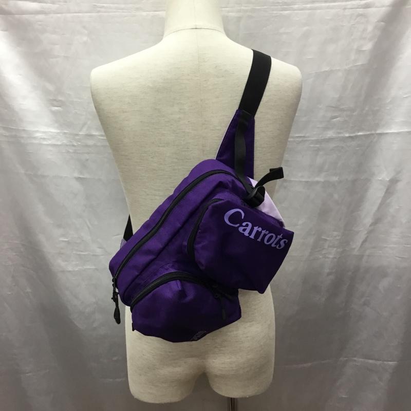 エクストララージ XLARGE ウエストバッグ ウエストバッグ 01184015 ANWAR CARROTS 2 TONE WAIST BAG ロゴ、文字 紫 / パープル / X 黒 / ブラック / メンズ USED 古着 中古 10118918