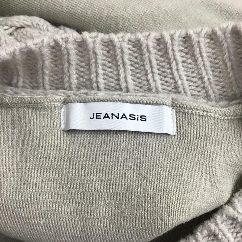 ジーナシス JEANASIS ニット、セーター 長袖 長袖ニットカットソー クルーネック セーター FREE 無地 灰 / グレー / レディース USED 古着 中古 10126099
