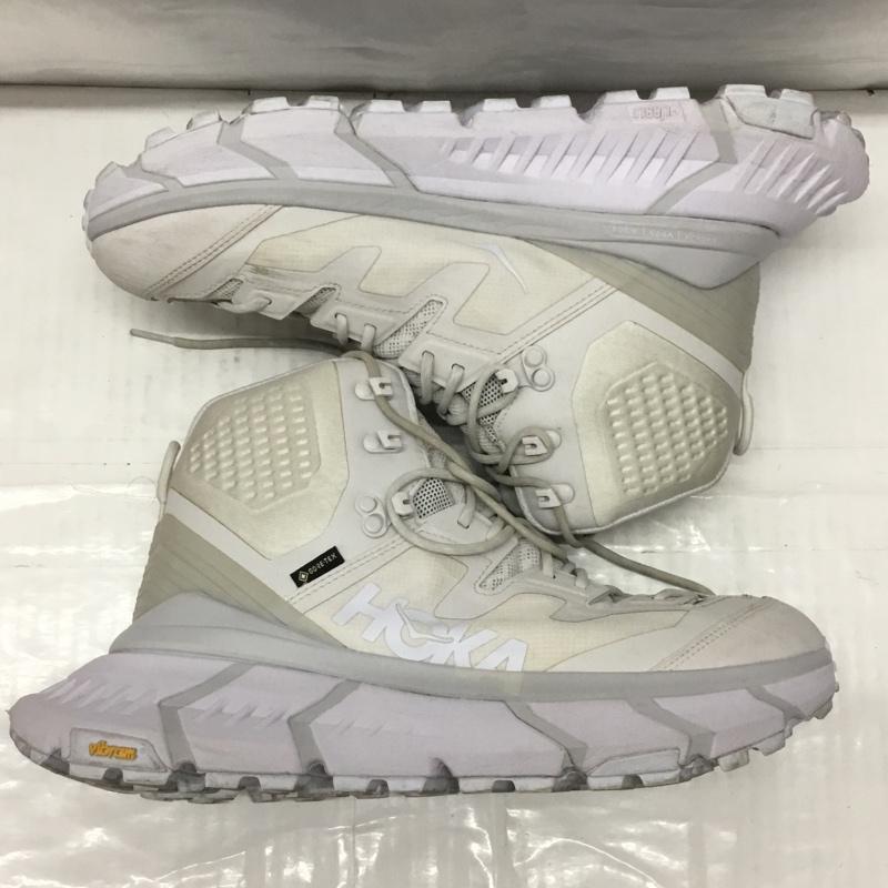 ホカオネオネ HOKA ONEONE スニーカー スニーカー 1123113 TENNINE HIKE GORE-TEX 27cm ハイキングブーツ 27.0cm ロゴ、文字 白 / ホワイト / X 灰 / グレー / メンズ USED 古着 中古 10106268