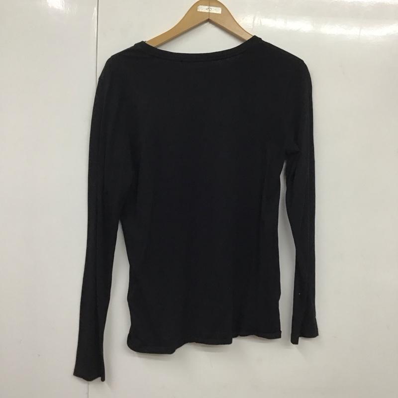 ポロラルフローレン POLO RALPH LAUREN Tシャツ 長袖 クルーネック ロンT M ワンポイント 黒 / ブラック / レディース USED 古着 中古 10130799