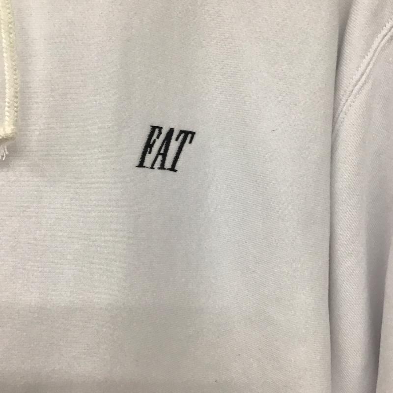 エフエイティー FAT パーカー 長袖 長袖パーカー プルオーバーパーカー スウェット ロゴ、文字 白 / ホワイト / メンズ USED 古着 中古 10137315