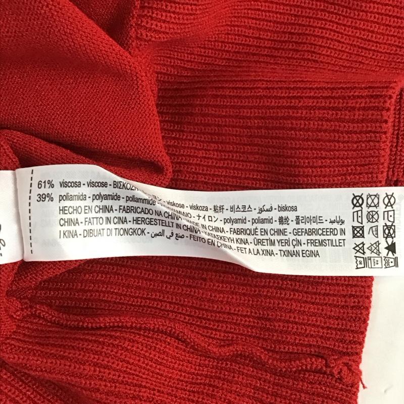 ザラ ZARA ワンピース ロングスカート 5536 130 600 長袖 ニットワンピース S 無地 赤 / レッド / レディース USED 古着 中古 10119610
