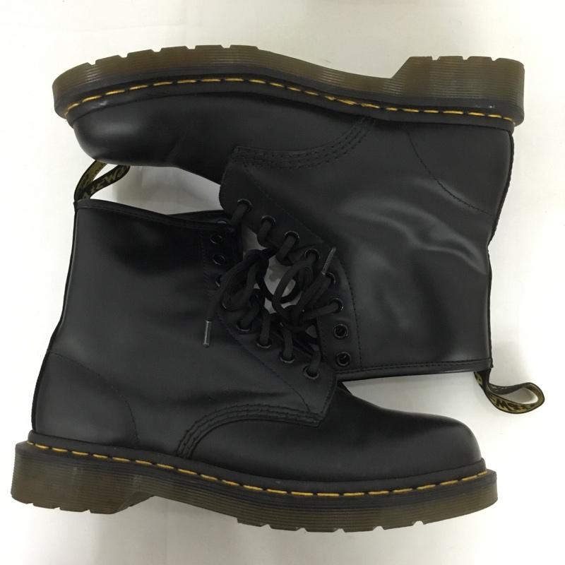 ドクターマーチン Dr.Martens ブーツ 一般 11822 8ホール レースアップブーツ UK6 US:8 ロゴ、文字 黒 / ブラック / X 黄 / イエロー / レディース USED 古着 中古 10128986