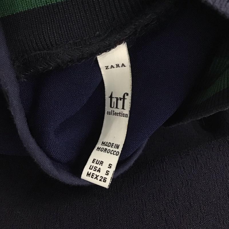 ザラ ZARA カットソー 長袖 S 無地 紺 / ネイビー /  レディース USED 古着 中古 10110294