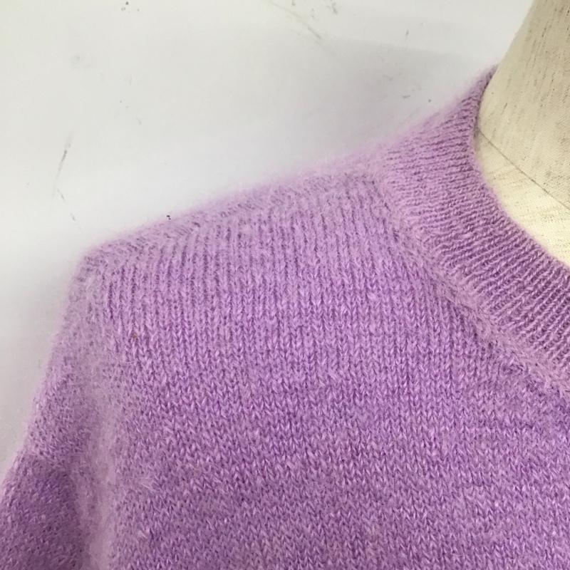 アベイシングエイプ A BATHING APE ニット、セーター 長袖 クルーネック モヘヤ混 S 無地 紫 / パープル / メンズ USED 古着 中古 10111179