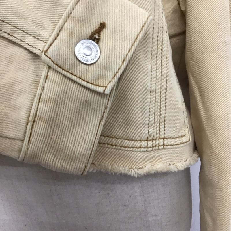 ザラ ZARA ジャケット、上着 ジャケット、ブレザー 1224 043 623 クロップド丈 XS 無地 アイボリー / アイボリー / レディース USED 古着 中古 10117389